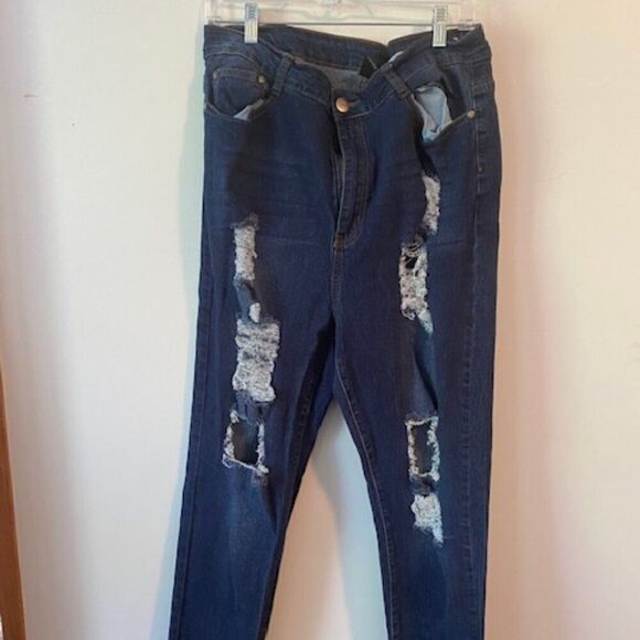 BOB distressed 5 pockets skinny jeans, size 3X - Picture 1 of 3